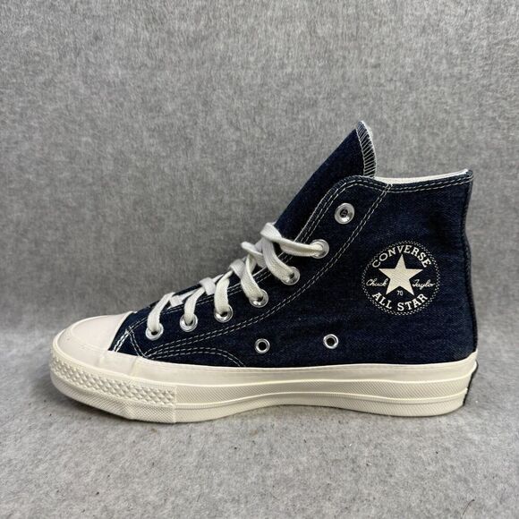 Converse Shoes Womens Size 7 Denim Blue High Top Lace Up Casual Classic Sneakers - Picture 7 of 9